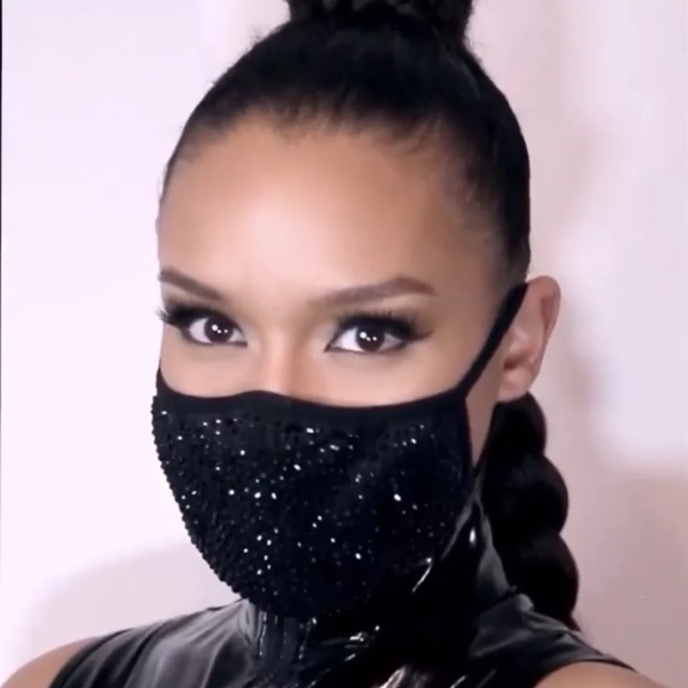 Rhinestone face masks